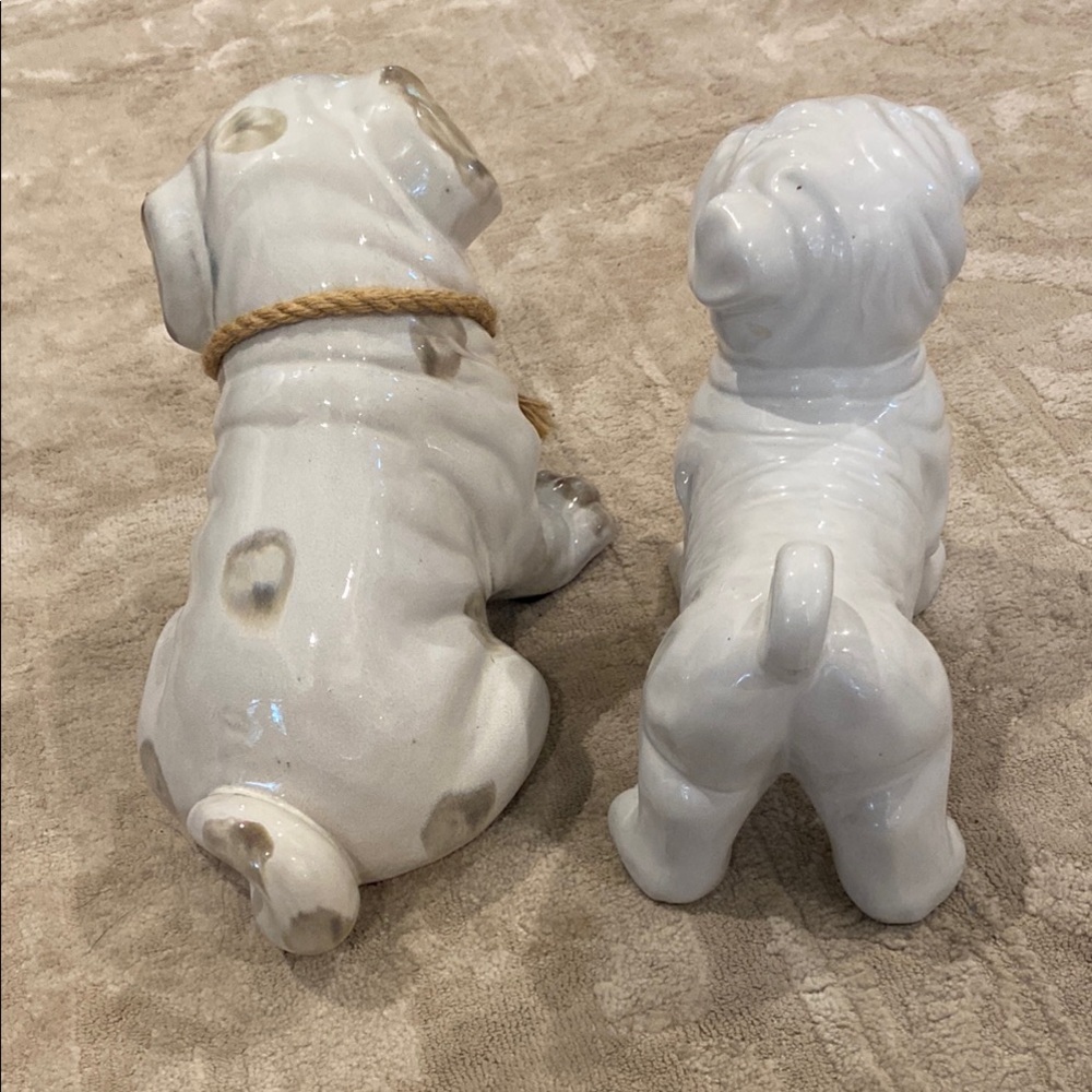 Ceramic Bulldog Figurines - Picture 3 of 4